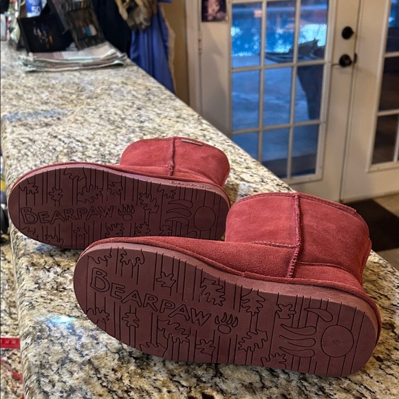 BearPaw Women's Burgundy Suede Winter Boots - Picture 10 of 15